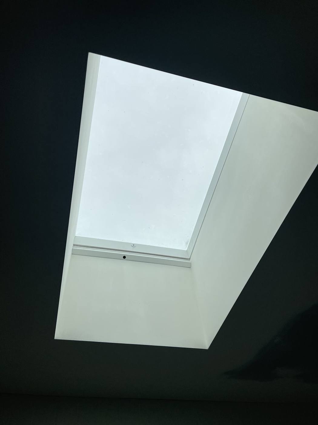 Finished skylight with a clean splayed reveal, heritage terrace by Loel Homes